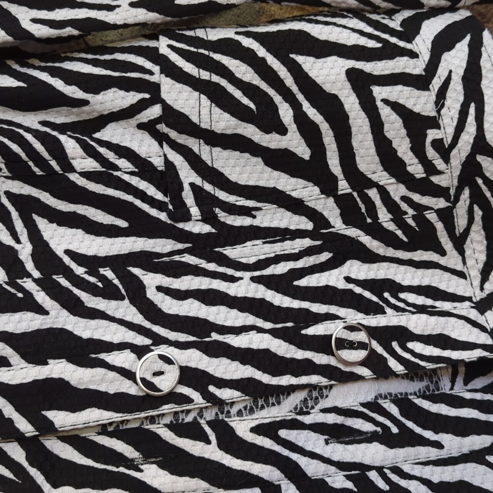 Chico's Monochrome Zebra Print Jacket - Picture 3 of 9